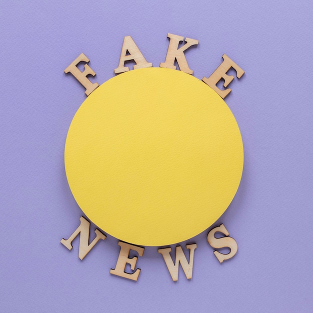 Free photo fake news word around circle