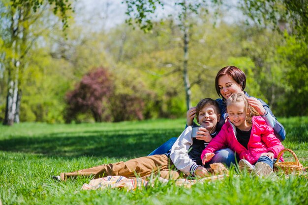 Family enjoying a day in the park