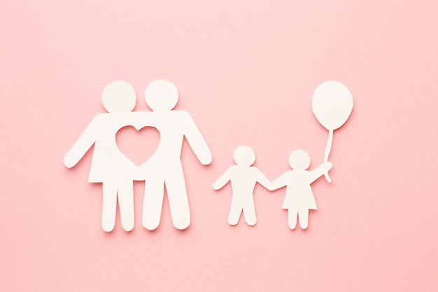 Free photo family figure concept with children