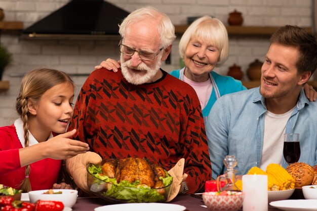 Family generations spending time together