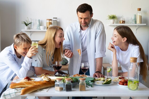 Family having a great time together