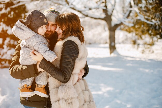 Family in a park