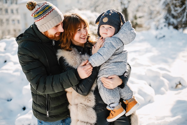 Family in a park