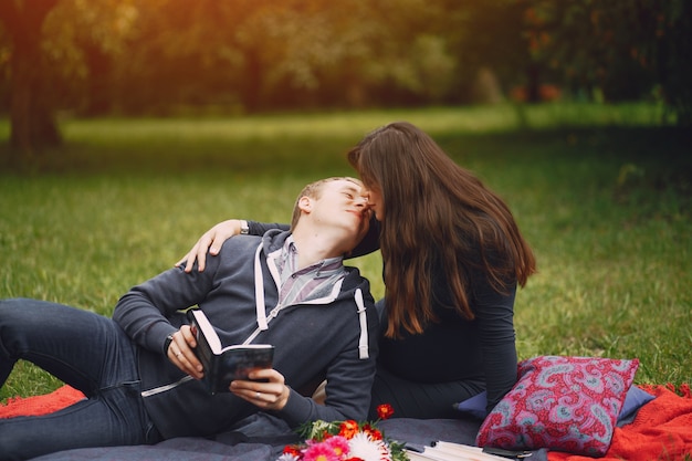 Free photo family in a park