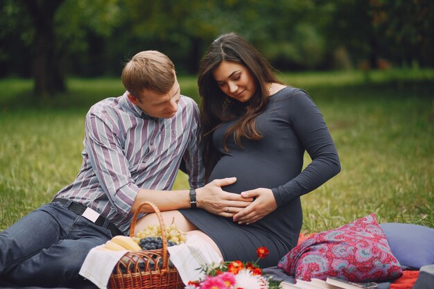 family in a park