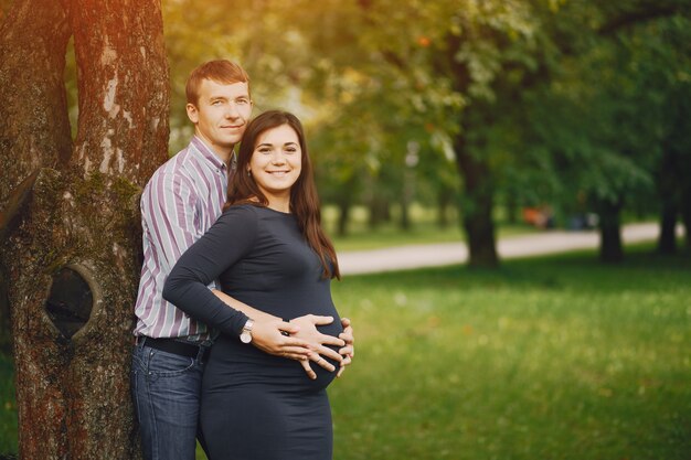 family in a park