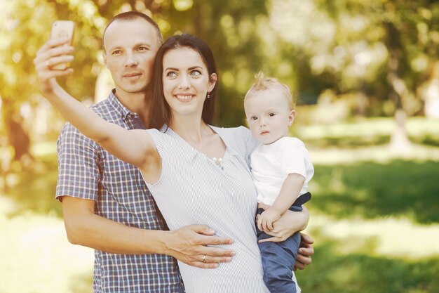 family in a park