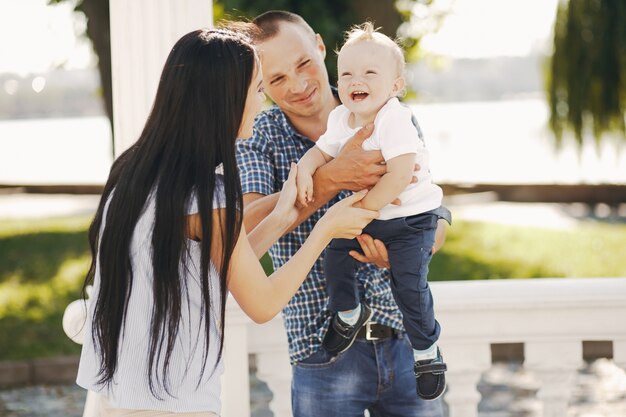 family in a park