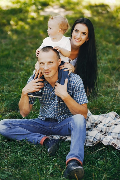 family in a park