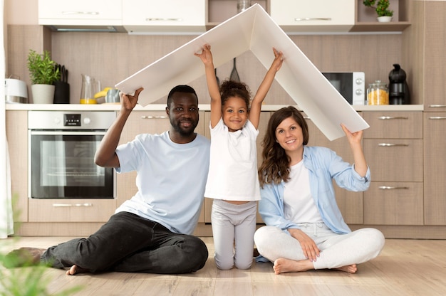 Family spending time together at home