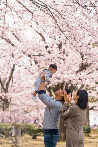 Family spending time together outdoors