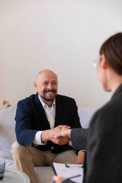 Family therapy in psychologist office