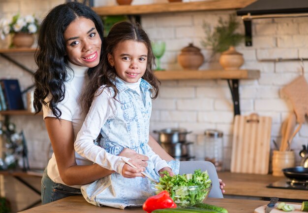 Family time cooking together