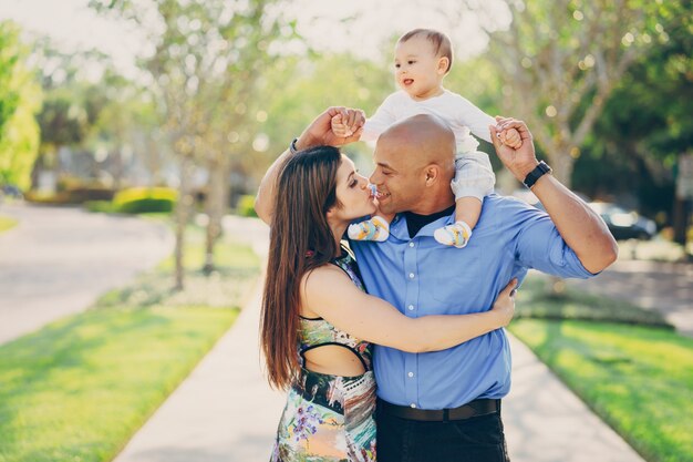 family on a walk