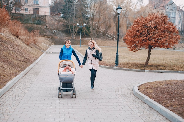 family on a walk