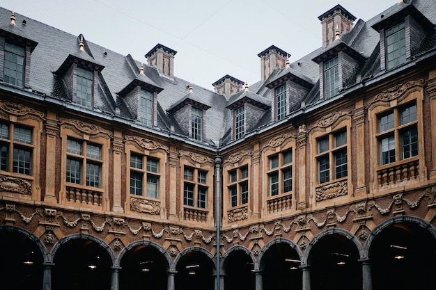 Free photo famous historic vieille bourse in lille in france