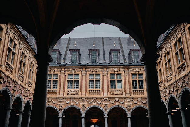 Famous historic Vieille Bourse in Lille in France