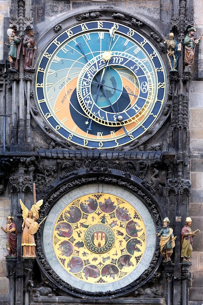 Free photo famous zodiacal clock in prague