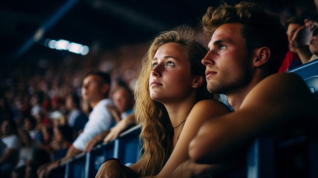 Fans enjoying a soccer match