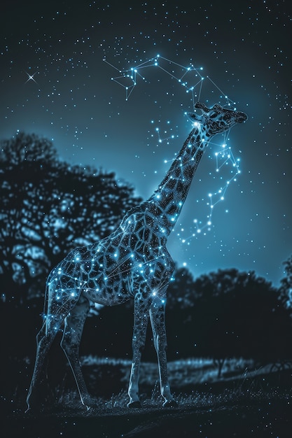 Free photo fantastic animal constellation