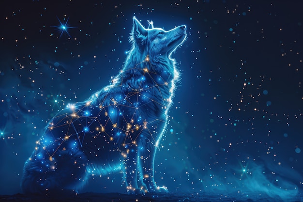 Free Photo fantastic animal constellation