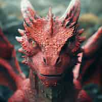 Free photo fantastic detailed dragon