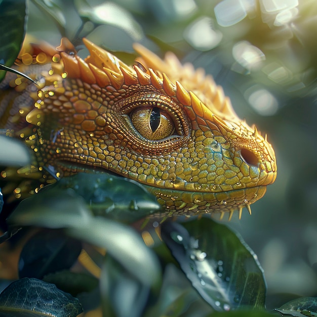 Free Photo fantastic detailed dragon