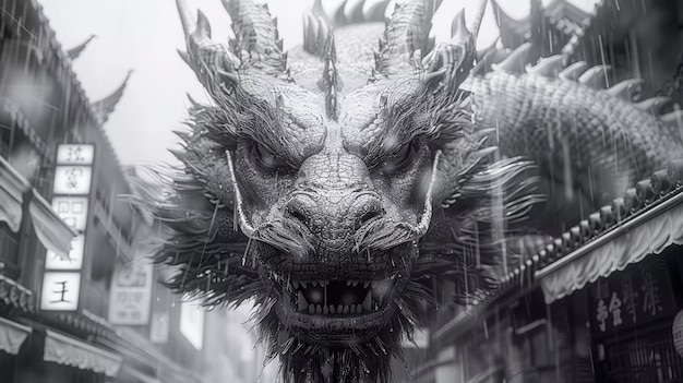 Free photo fantastic detailed dragon