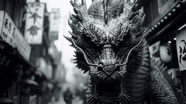 Free photo fantastic detailed dragon