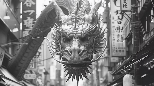 Free photo fantastic detailed dragon