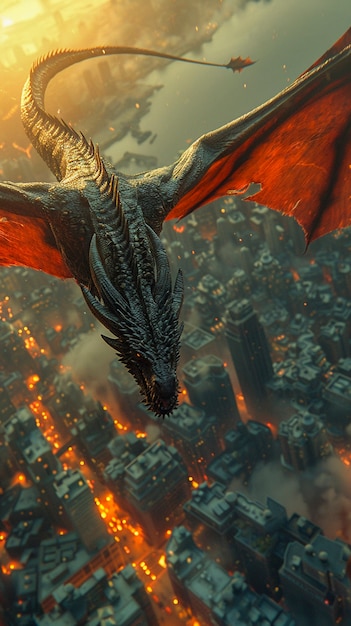 Free Photo fantastic detailed dragon