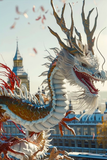 Free Photo fantastic detailed dragon