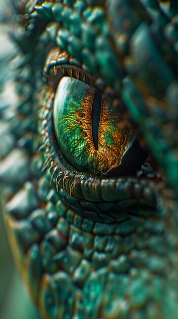 Fantastic dragon eye close up