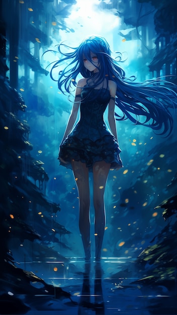 Free photo fantasy anime style scene