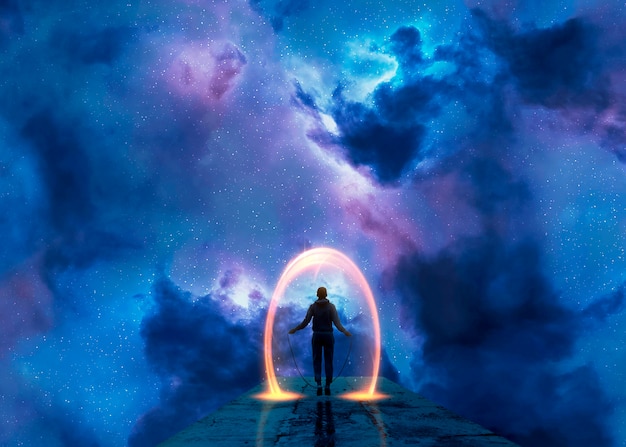 Free photo fantasy astral wallpaper composition