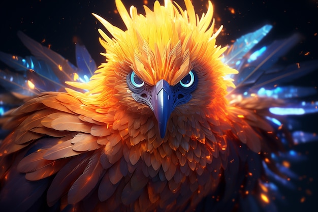 Fantasy bird illustration