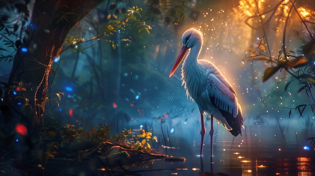 Free Photo fantasy bird illustration