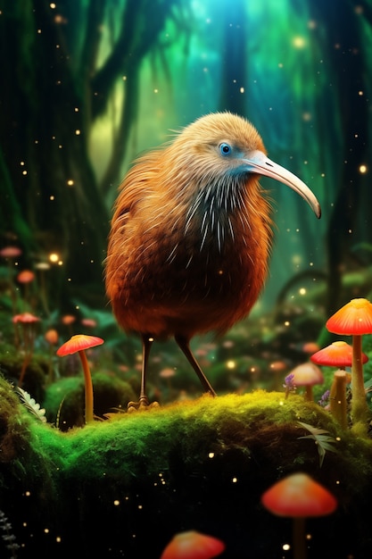 Free photo fantasy bird illustration