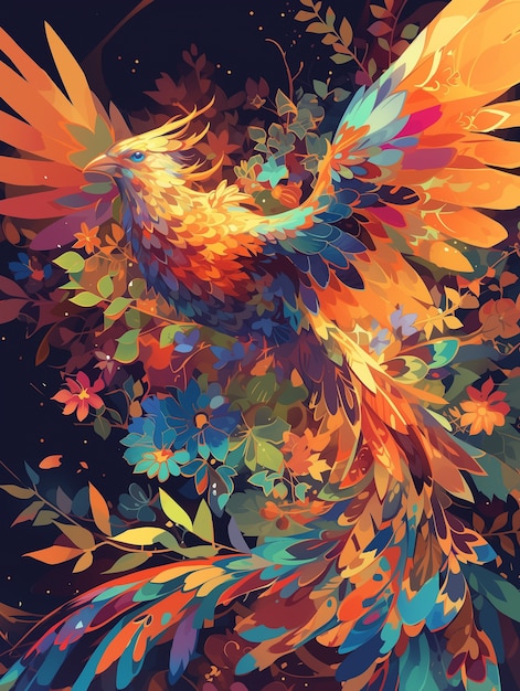 Fantasy bird illustration