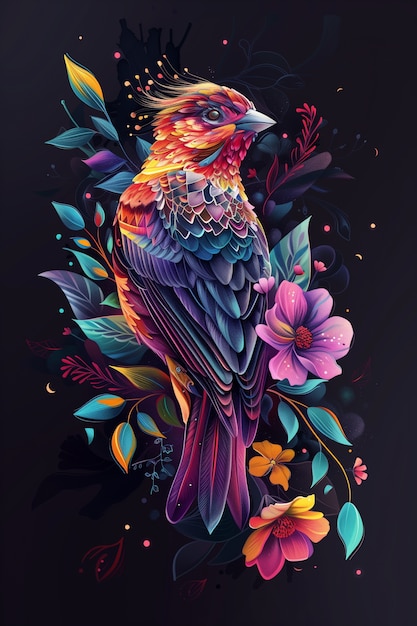 Free Photo fantasy bird illustration