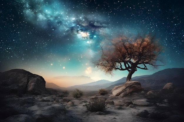 Free Photo fantasy celestial landscape wallpaper