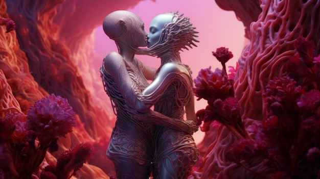 Free Photo fantasy characters experiencing love