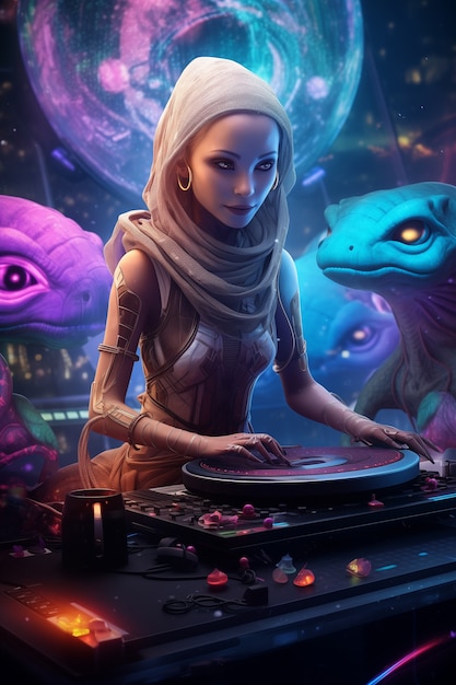 Fantasy dj illustration