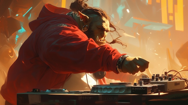 Fantasy dj illustration