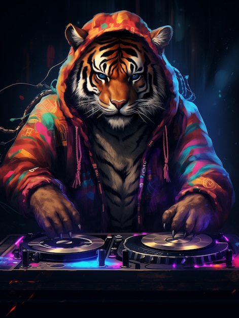 Free photo fantasy dj illustration