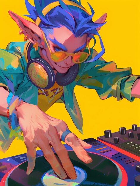 Fantasy dj illustration