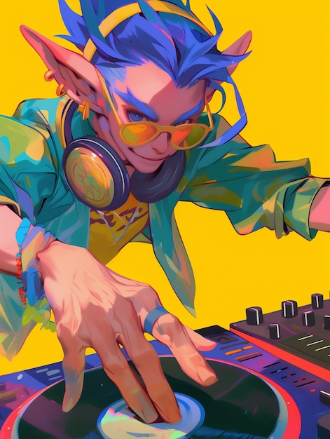 Fantasy dj illustration