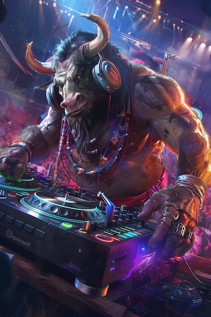 Free photo fantasy dj illustration