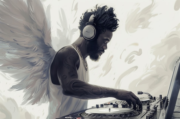 Free Photo fantasy dj illustration