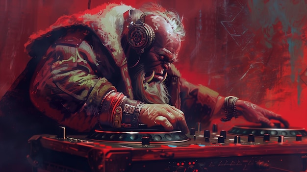 Free photo fantasy dj illustration